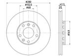 Hella 8DD 355 113-321 - Oe 4E0601615E Disco Freno Per A8 (4E), Phaeton (3D)
