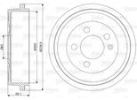 Valeo 237099 - Tamburo Freno Oe 6Q0609617 Per A2 (8Z), Ibiza (6J, 6P), Ibiza (6L), Cordoba (6L), Fabia Ii (54), Fabia I (6Y), Polo (6C, 6R), Polo (9N), Fox (5Z)