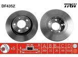 Trw DF4352 - Disco Freno Oe 4B3 615 601 Per A6 (4B), Passat (3B)