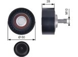 Gates T36384 - Oe 022145276A Puleggia Folle, Cinghia A V Per Q7 (4L), Cayenne (9PA), Cayenne (92A), Touareg (7L), Touareg (7P), Phaeton (3D), Grand California (Sc), Crafter (Sz), Crafter (Sx, Sy)