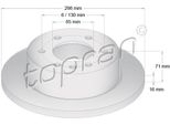 Topran 111 654 - Oe A906 423 00 12 Disco Freno, Asse Posteriore Per Sprinter (W906), Crafter (2F), Crafter (2E)