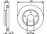 Bosch 0 986 479 463 - Oe 3B0 615 601 B Disco Freno Per A4 (8D), Passat (3B)