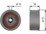 Gates T42159 - Oe 059109244B Puleggia Folle, Cinghia Di Distribuzione Per A4 (8D), A4 (8E), A4 (8H), A6 (4B), A8 (4D), Superb I (3U), Passat (3B)