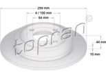 Topran 501 015 - Oe 3421 1 503 070 Disco Freno, Assale Posteriore Per R50, R53, R52