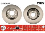 Trw DF4764S - Disco Freno Oe 7L8 615 301 Per Q7 (4L), Cayenne (92A), Cayenne (9PA), Panamera (970), Touareg (7L)