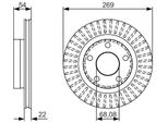 Bosch 0 986 479 A42 - Oe 4B3 615 601 Disco Freno Per A6 (4B), Passat (3B)