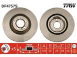 Trw DF4757S - Oe 8E0 615 301 K Disco Freno Per A4 (8E), A4 (8H)
