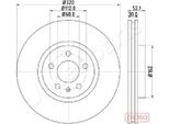 Japanparts DI-0919C - Oe 8R0615301 Disco Freno, Assale Anteriore Per A5 (8F), A5 (8T), A4 (8K), A6 (4G), A7 (4G), Q5 (8R)