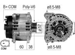 Era 210737A - Alternatore Oe 059 903 016 E Per A5 (8T), Q5 (8R), A5 (8F), A4 (8K)