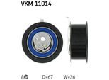 Skf Vkm 11014 Rullo Tenditore, Cinghia Dentata Oe 028109243E Compatibile Con A4 8D, A6 4A, A6 4B, Galaxy, Alhambra, Cordoba, Ibiza, Inca, Toledo, Caddy, Golf Iii, Golf Iv, Passat 35I, Passat 3B, Polo 6V, Sharan, Transporter Iv, Vento