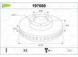 Valeo 197660 - Oe 5Q0615301A Disco Freno, Asse Anteriore Per A3 (8V), Leon (5F), Octavia Iii (5E), Golf Vii, Golf (BA5, BV5), Golf Sportsvan (AM1, AN1)