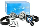 Skf Vkmc 01255-1 Pompa Dell'acqua + Kit Cinghia Dentata Oe 038109244J Compatibile Con A3 8P, A4 8E, A6 4F, Compass, Patriot, Grandis, Lancer, Outlander, Altea, Leon, Toledo, Octavia, Golf Plus, Golf V, Jetta, Passat 3C, Touran