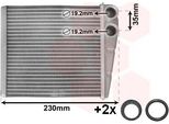 Van Wezel 58006229 - Oe 1K0819031 Scambiatore Di Calore, Riscaldatore Per A3 (8P), Q3 (8U), Tt (8J), Alhambra (710, 711), Altea (5P), Leon (1P1), Toledo Iii (5P2), Octavia Ii (1Z), Superb Ii (3T), Yeti (5L), Eos (1F), Golf Plus (5M), Golf V (1K), Caddy Iv (Sa), Caddy Iii (2C, 2K), Cc (358), Golf Vi, Jetta Iii (1K2), Jetta Iv, Passat (3C), Passat (365, 362), Passat Cc (357), Scirocco, Sharan (7N),
