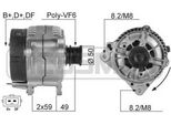 Era 210061A - Alternatore Oe 1076005 Per Galaxy (Wgr), Alhambra (7V), Cordoba (6K), Ibiza (6K), Inca (6K), Toledo I (1L2), S70 (874), V70 I (875, 876), Caddy Ii (9K), Golf Iii (1H), Golf Cabriolet (1E), Passat (35I), Passat (3B), Polo (6V), Sharan (7M), Vento (1H)