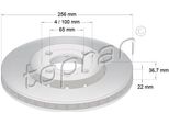 Topran 115 930 - Oe 1S0 615 301L Disco Freno, Asse Anteriore Per Mii (KE1, KF1), Citigo (NF1), Up