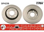 Trw DF4239 - Disco Freno Oe 4D0 615 601 B Per A8 (4D), A6 (4B)