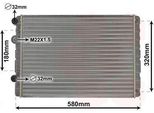 Van Wezel Radiatore Raffreddamento Motore 58002130 Per Vw Polo (6N2) Polo Hatchback (6N1)