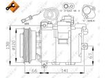 Nrf 32104 - Compressore Aria Condizionata Oe 8D0260805B Per A4 (8D), A6 (4B), Superb I (3U), Passat (3B)