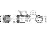 Prasco AIK003 - Compressore Aria Condizionata Oe 1J0820803B Per A3 (8L), Tt (8N), Cordoba (6K), Cordoba (6L), Ibiza (6K), Inca (6K), Leon (1M1), Toledo Ii (1M2), Octavia I (1U), Octavia Ii (1Z), Golf Iv (1J), Bora (1J), Caddy Ii (9K), Jetta Iii (1K2), New Beetle, Polo (6V)