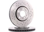 Brembo 09.7010.2X Disco Freno Oe 1J0615301 Compatibile Con Polo 6R, Polo 9N, New Beetle, Golf Iv, Bora, Roomster, Rapid, Octavia, Fabia, Toledo, Leon, Ibiza, Cordoba, A3 8L, A1 8X