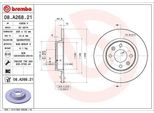 2X Disco Freno Brembo 08.A268.21 Per Renault Twingo I (C06_) Twingo Ii (CN0_)