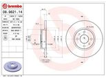 Brembo 08.9621.14 - Disco Freno Oe 71738373 Per 145 (930), 146 (930), 155 (167), Brava, Bravo, Marea, Punto, Tipo