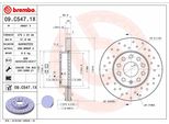 Brembo 09.C547.1X - Oe 5Q0615301A Disco Freno Per A3 (8V), Golf (BA5, BV5), Golf Sportsvan (AM1, AN1), Golf Vii, Leon (5F), Octavia Iii (5E)