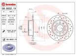 Brembo 08.9502.1X Disco Freno Oe 1K0615601AB Compatibile Con Caddy, Eos, Golf Plus, Beetle, Yeti, Octavia, Toledo, Leon, Altea Xl, Altea, A3 8P, Golf V, Golf Vi, Jetta, Scirocco