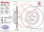 Brembo 09.D901.13 - Disco Freno Oe 34216860927 Per Serie 5 (F90, G30), Serie 7 (G11, G12), Serie 8 (F91, G14), Serie 8 (F92, G15), X4 (F98, G02), X5 (F95, G05), X5 (G05), X6 (F96, G06), X7 (G07)