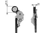 Gates T38192 Rullo Tenditore, Cinghia Trapezoidale Dentata Oe 038903315C Compatibile Con Polo 6V, New Beetle, Golf Iv, Caddy, Bora, Octavia, Toledo, Leon, Inca, Ibiza, Cordoba, A3 8L