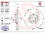 Brembo 09.C412.13 - Disco Freno Oe 34116782067 Per X5 (E70), X5 (F15, F85), X6 (E71)