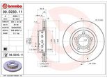 Brembo 09.D230.11 - Oe 4B3615601 Disco Freno Per A6 (4B), Passat (3B)