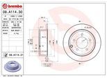 Brembo 08.A114.31 - Disco Freno Oe 2AMV5515AA Per 200, Compass, Patriot (MK74), Sebring (J)