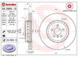 Brembo 09.D905.13 Disco Freno Oe 34116860909 Compatibile Con X5, X4, X3, IX3, Serie 7 G11, Serie 6 G32, Serie 5 G31, Serie 5 G30, Serie 4 G22, Serie 4 G23, Serie 3 G21, Serie 3 G20