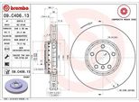 Brembo 09.C406.13 - Oe 34116785670 Disco Freno, Anteriore Destro Per Serie 5 (F10), Serie 5 (F11), Serie 5 Gt (F07), Serie 6 (F06), Serie 6 (F12), Serie 6 (F13), Serie 7 (F01)