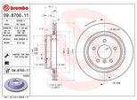 Brembo 09.8700.11 - Disco Freno Oe 34212227178 Per Serie 3 (E36), Z3 (E36)