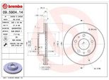 Brembo 09.5904.14 - Oe 1618878280 Disco Freno Per Ducato, Jumper