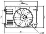 Nrf 47925 - Ventola Radiatore Oe 1K0959455DM Per A3 (8P), Altea (5P), Leon (1P1), Toledo Iii (5P2), Octavia Ii (1Z), Superb Ii (3T), Passat (3C), Amarok, Caddy Iii (2C, 2K), Golf Plus (5M), Golf V (1K), Golf Vi, Jetta Iii (1K2)