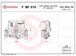 Brembo F Br 016 - Pinza Freno Oe 1612451080 Per Boxer, Ducato, Jumper
