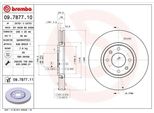 Brembo 09.7877.11 - Disco Freno Oe 1606308780 Per C5 (De), C5 (Re), C5 I (Dc), C5 I (De), C5 Ii (Rc), C5 Ii (Re)