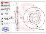 Brembo 09.B039.11 - Disco Freno Oe 8K0615301B Per A4 (8K), A5 (8F), A5 (8T), Q5 (8R)
