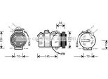 Prasco AIAK011 - Compressore Aria Condizionata Oe 8D0260805B Per A4 (8D), A6 (4B), Superb I (3U), Passat (3B)