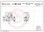 Brembo F Br 018 - Pinza Freno Oe 1612436880 Per Boxer, Ducato, Jumper