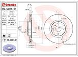 Brembo 09.C391.21 - Disco Freno Oe 6000615653 Per 124 Spider, MX-5 Iv (Nd)