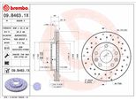 Brembo 09.B463.1X - Disco Freno Oe 402066300R Per Duster, Megane Iv