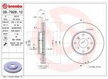 Brembo 09.7928.10 - Disco Freno Oe 45251S1A305 Per Accord Vi