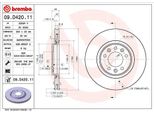 Brembo 09.D420.11 - Disco Freno Oe 1616394580 Per Expert (V), Jumpy (V), Traveller (V), Vivaro C (K0), Zafira Life