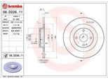 Brembo 08.D226.11 - Disco Freno Oe 6000612254 Per 124 Spider