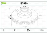 Valeo 197689 - Oe 8K0615301B Disco Freno, Asse Anteriore Per A4 (8K), A5 (8T), A5 (8F), Q5 (8R)