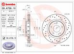 Brembo 09.A738.1X - Disco Freno Oe 1606375780 Per 4007 (Vu, Vv), C-Crosser (Vu, Vv)
